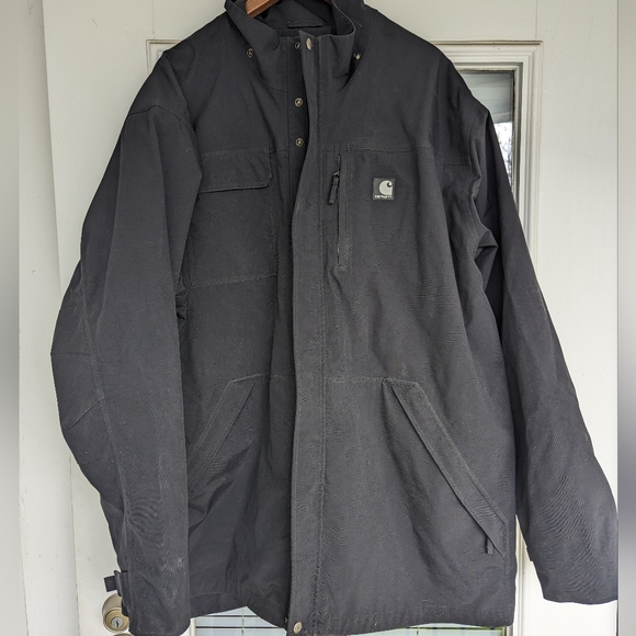 Carhartt C72 Mens 2XL Black Long Sleeve Full Zipper Coat - Picture 9 of 9